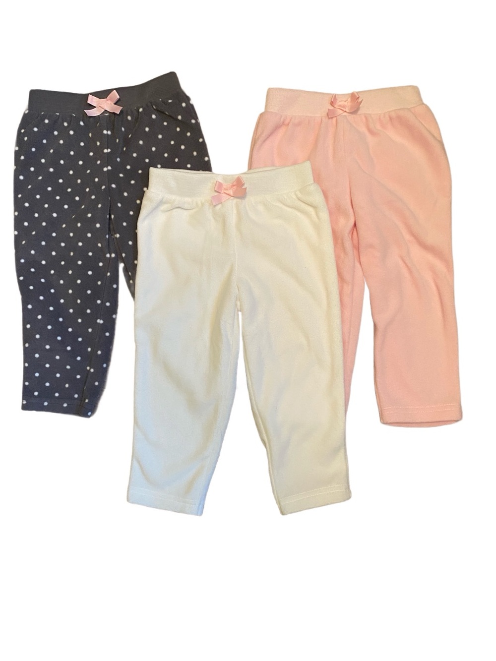 3 Pair Simple Joys Fleece Pants Baby Size 12 Months